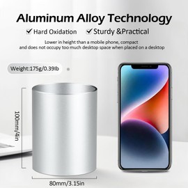 Shpucise Pen Holder Pencil Holder for Desk, Metal Pen Pots, Makeup Brush Holder, Pencil Cup Organizer for Desk, Office, School, Home (Silver)