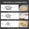 Walfos Fine Mesh Strainers Set, Premium Stainless Steel Colanders and
