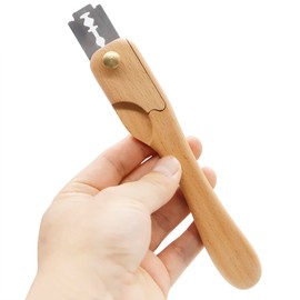RillyRellow Premium Mini Bread Lame Decoration, Hand Wooden Crafted Bread Lame Slashing Tool, for Dough Scoring Knife, Cut Patterns for Sourdough Bread Slashing, Beech Wood (Without Blade)