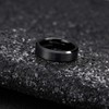 King Will 6mm Men's Black Wedding Ring - Brushed Matte