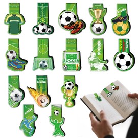 Magnet Lesezeichen Kinder 10 Stück Lesezeichen Magnetisch Fußball, Kinder Fussball Mitbringsel Magnetische Lesezeichen, Einschulung Geschenk, Geschenke für Jungen, SchüLer, Buchliebhaber, Fußballfans