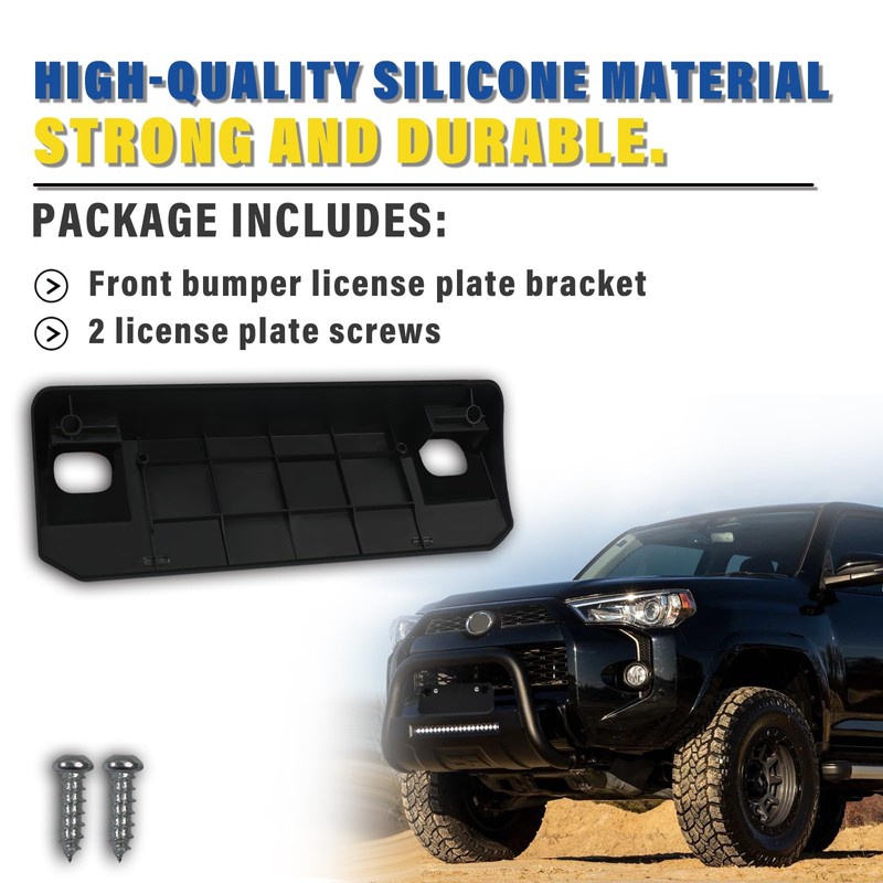 Front License Plate Bracket, Compatible with 2010-2024+ Toyota 4Runner, Premium