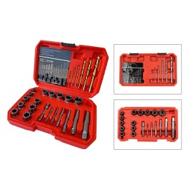 Cahuczlhoz 26Pcs Screws Bolt Extractor Set W/Drill Bit Kit Lug Nut Extraction Sockets