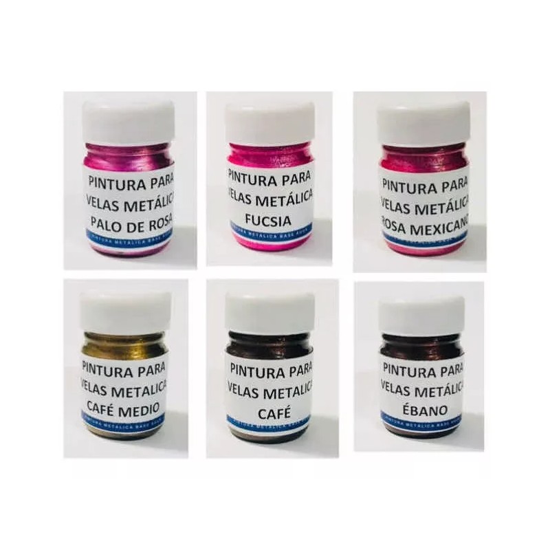 La Brujita Wax 2 Pinturas Para Velas Metálica Base Agua