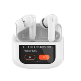 Thunelec Wireless Ear Buds, Mini Bluetooth Headphones, 5 EQ Modes Smart Touch Screen Earbuds Wireless Earphones White