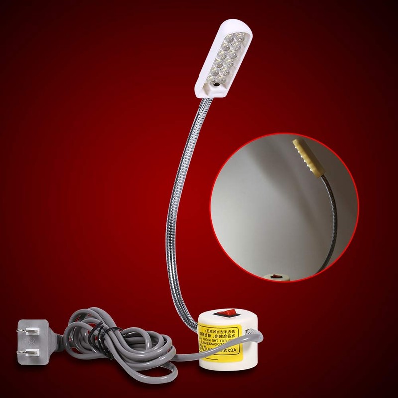 Sewing Machine Light, 12 LED Sewing Lamp Flexible Gooseneck Working