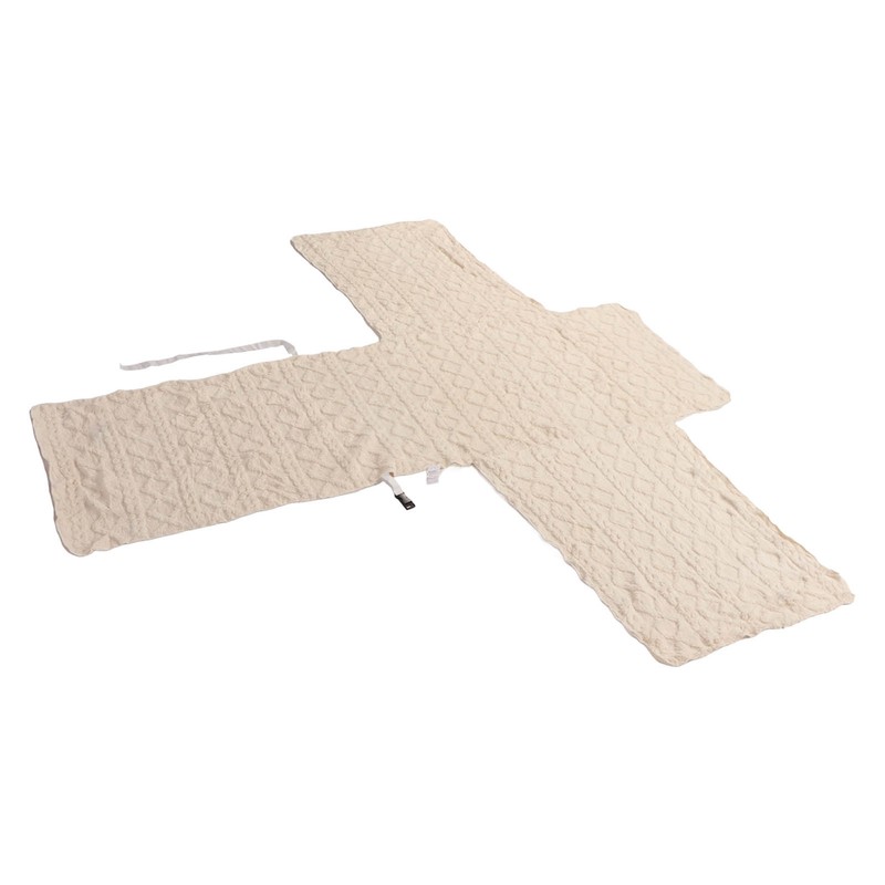 Recliner Chair Cover Thick T Shape Beige Anti Slip Reversible