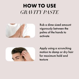 Hanz de Fuko Gravity Paste – Premium Men’s Hair Styling Paste for a High Hold, Medium Shine Finish – Super-Grip Technology for Any Hairstyle Imaginable, Works for All Hair Types – 2 oz, Travel Size