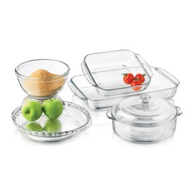 Libbey 6 Piece Bakeware, Clear