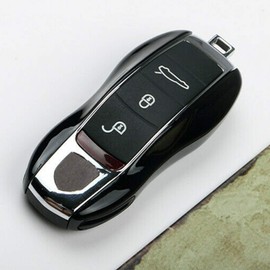 Remote Key Case, Car Remote Key Fob Case Trim Protective Cover Replacement Remote Key Fob Cover Shell Protector 911 for Panamera for for (Baked