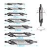 Yuentoen 7 Pieces Center Drill Bits Set, HSS 60° Countersink