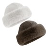 2 Pieces of Dome Hats, Cold and Warm Hats, Plush