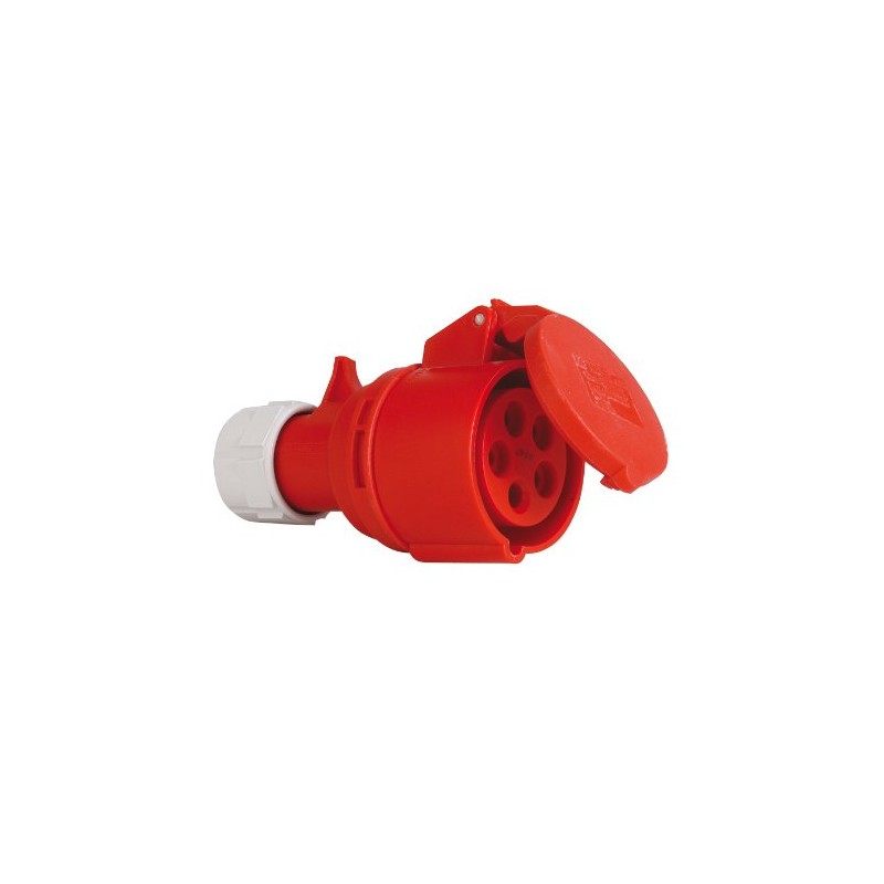 CEE 5-Pin Coupling Socket, 16A/400V, PCE SHARK, 215-6, IP 44,