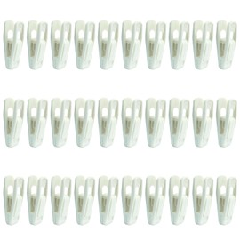 PHITUODA 30 Pack Ivory Velvet Hanger Clips, Strong Hanger Clips Perfect for Organizing Skirts/Pants/Thin Felt Hangers
