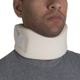 OTC Cervical Collar, Soft Contour Foam, Neck Support Brace, White Average 3" Depth, X-Small