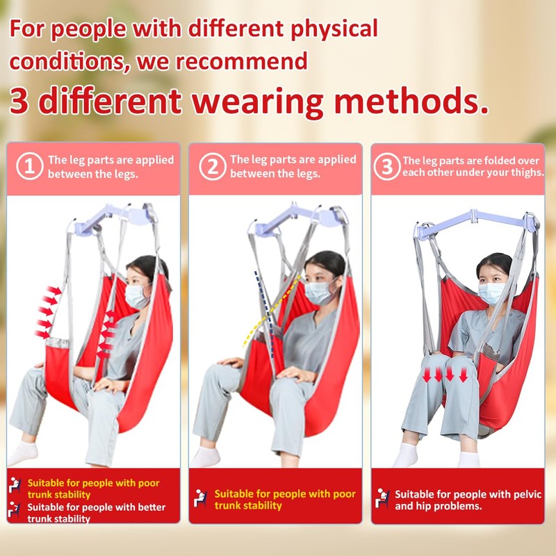 EZ Assistive Patient Lift Divided Leg Sling with Lower Back,