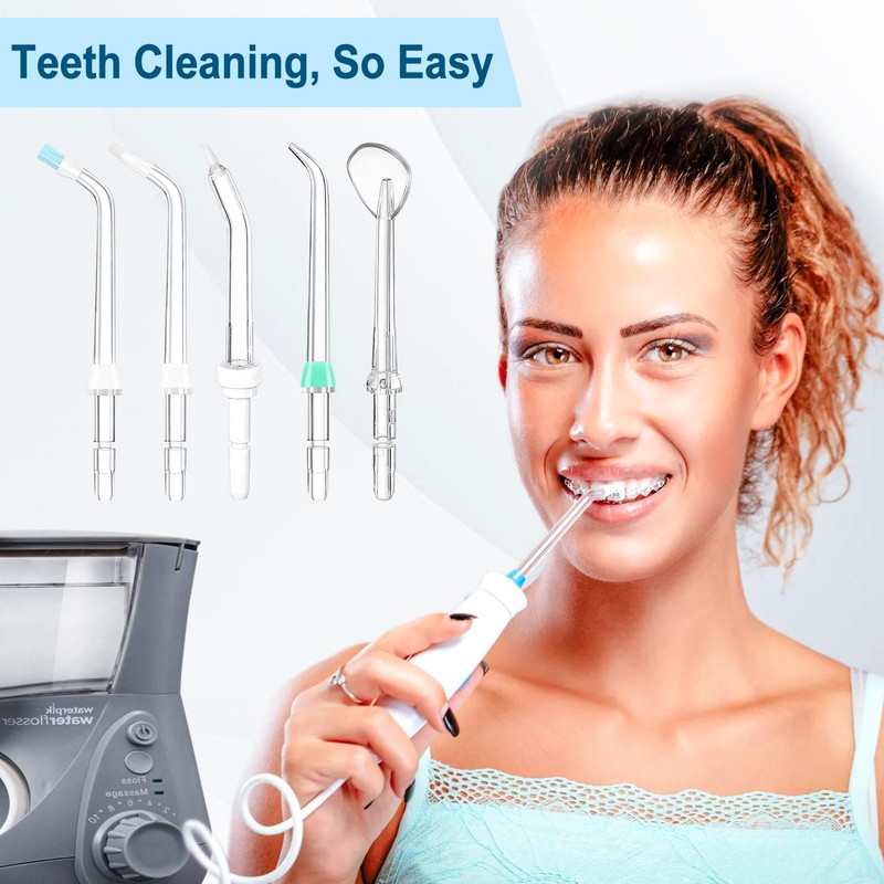 Replacement Heads for Waterpik, 8 Pcs Oral Irrigator Nozzle Set,