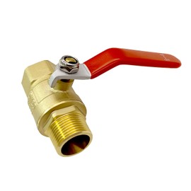 BesNPT Brass 3/4" NPT Male to 3/4" NPT Female Shut-Off Ball Valve for Water Fuel Air