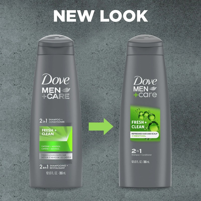 Dove Men+Care Fresh and Clean 2-in-1 Shampoo and Conditioner 12