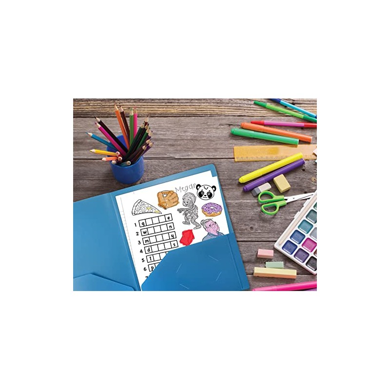 Better Office Products - Carpeta de plástico de 2 bolsillos,