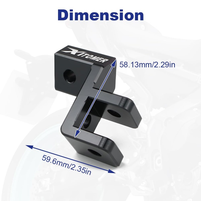 Xitomer Footpegs Lowering Kit Compatible With MT09 2021-2025 / MT09