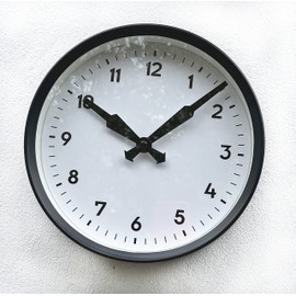Spring life Vintage Retro Railway Office School Factory Style Wall Clock 25CM in 2 colours (Black)