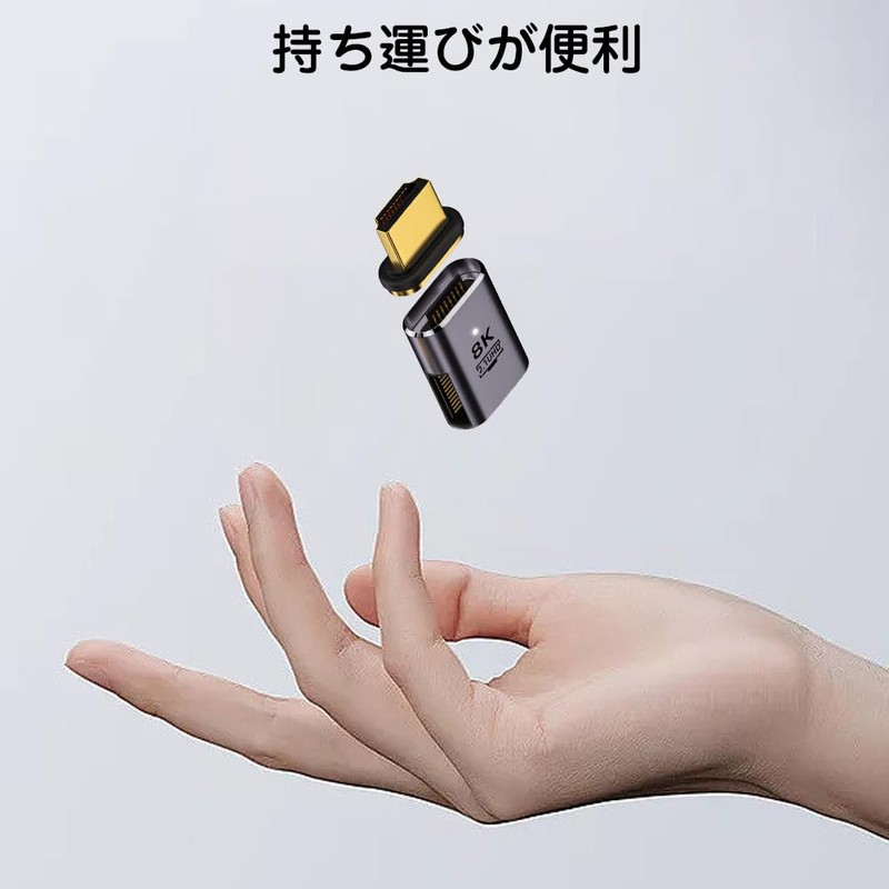 LIANHATA HDMI Magnetic Converter Adapter, 8K 60Hz, Video Output Support,