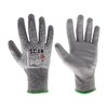 Scan Cut Resistant Level D Gloves, PU Palm, Conforms to