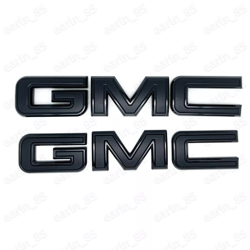 GMC NEW Front & Rear Emblem Black kit For 2019
