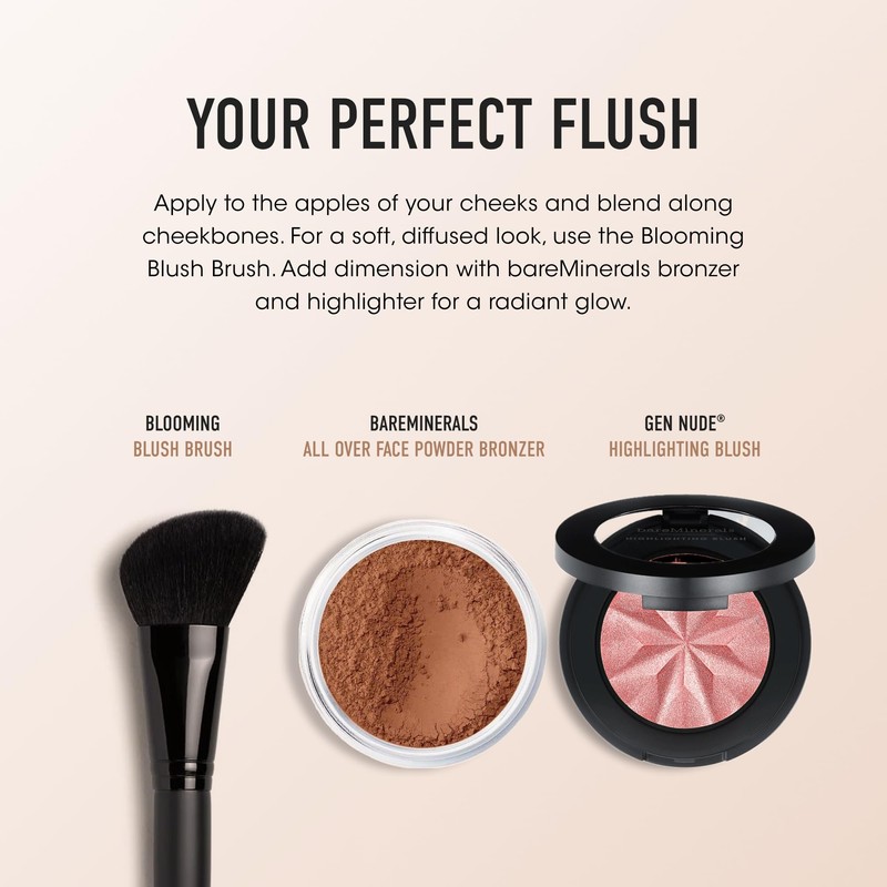 bareMinerals Loose Mineral Powder Blush, Vintage Peach, Vegan, Cruelty-Free &