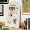 Umtiti 16" x 24" Linen Bulletin Board, Arched White Wood