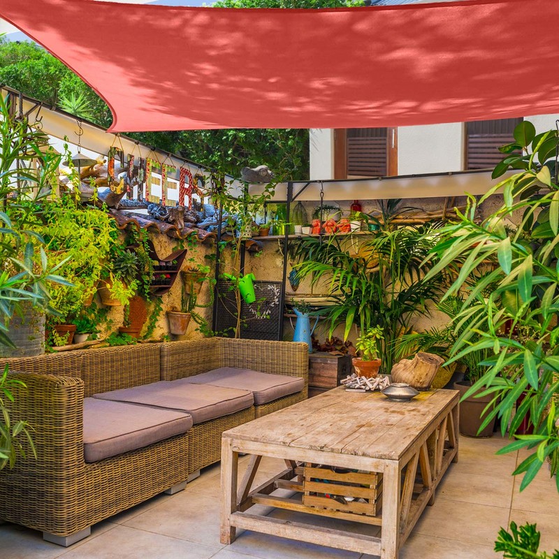 AsterOutdoor Sun Shade Sail Rectangle 6' x 10' UV Block