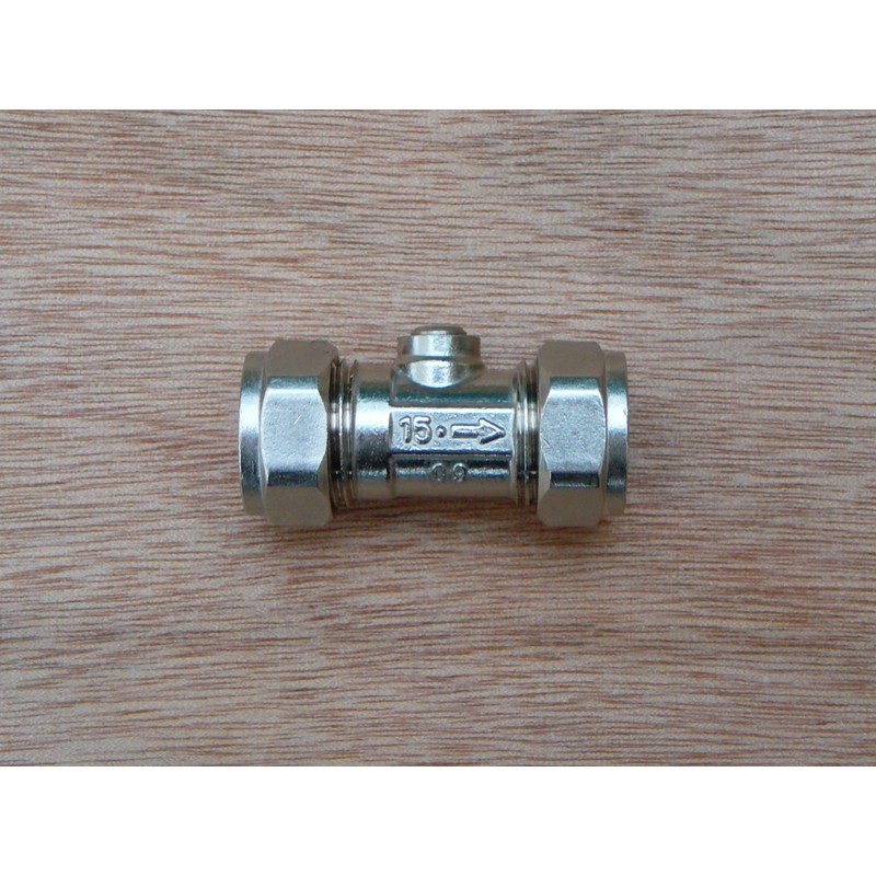 15mm compression Chrome Plated Isolating Isolation Valves (packet of 10)