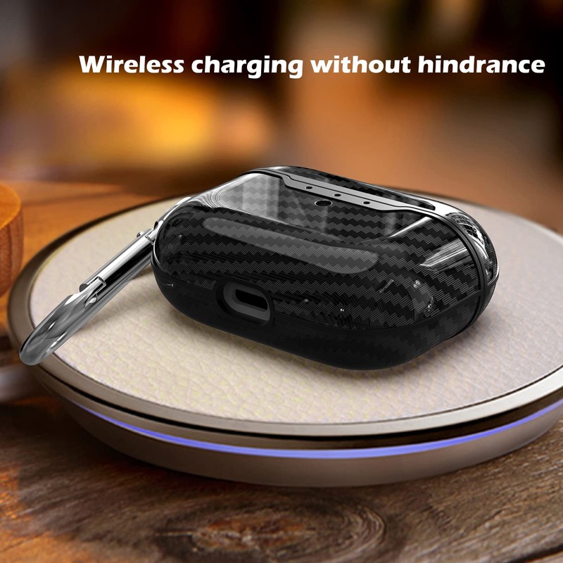 AKABEILA Case for AirPods Pro 2019 Case Cover with Carabiner