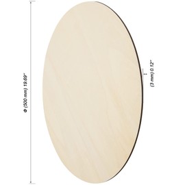 5 Pack 20 Inch Round Wood Circles, 1/8 Inch Thick Unfinished Wooden Rounds Plywood Discs for Crafts DIY, Door Hanger, Wood Burning, Christmas Decorations Painting