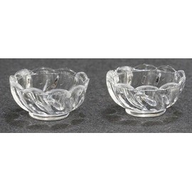 Unbranded Dollhouse Miniatures 1:12 Scale Candy Dishes, Clear 2/Pk #IM65526
