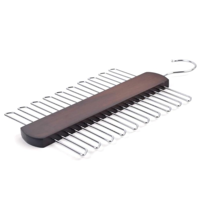 【WOODEN 360 DEGREE ROTATING ORGANIZER】20 PCS CLOSET STORAGE CAPACITY FOR