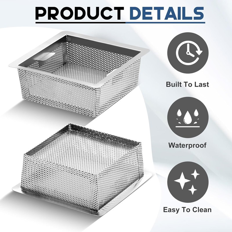Tuanse 2 Pcs 8.5 x 8.5 x 3'' Stainless Steel