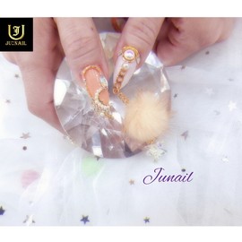 ❗Limited❗Fox~♬ Handmade Nail Tips - Long Round / ❗한정❗여우야~♬ 수제네일팁 - 롱라운드