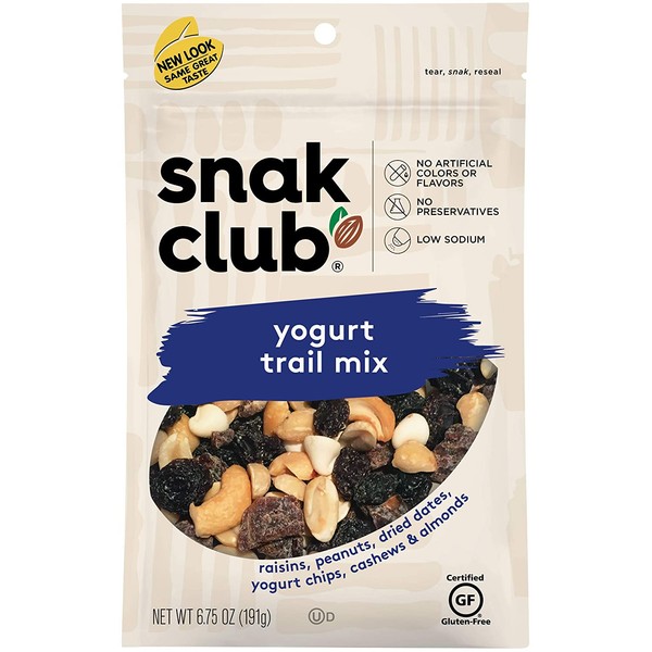 Snak Club All Natural Yogurt Trail Mix, Non-GMO, 6.75-Ounces, 6-Pack