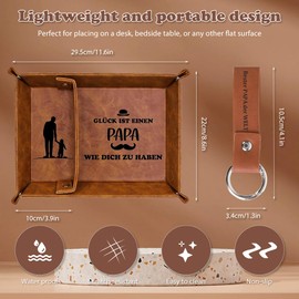 Dad Gift - Jewellery Trays | Leather Pocket Empty Tray | Gifts for Dad Christmas | Secret Santa Gift for Father Stepdad Father in Law