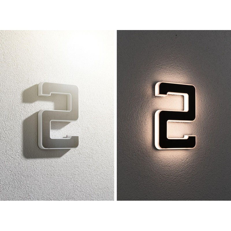 Paulmann Outdoor Solar House Number 2 3000 K IP44 Akk