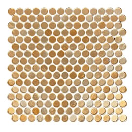 Tenedos HTC200 Copper Penny Glass Mosaic Tile