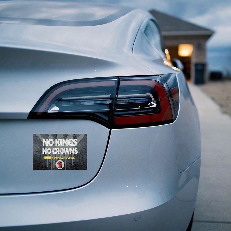 Anti Trump Stickers, No Kings No Crowns Waterproof Stickers for