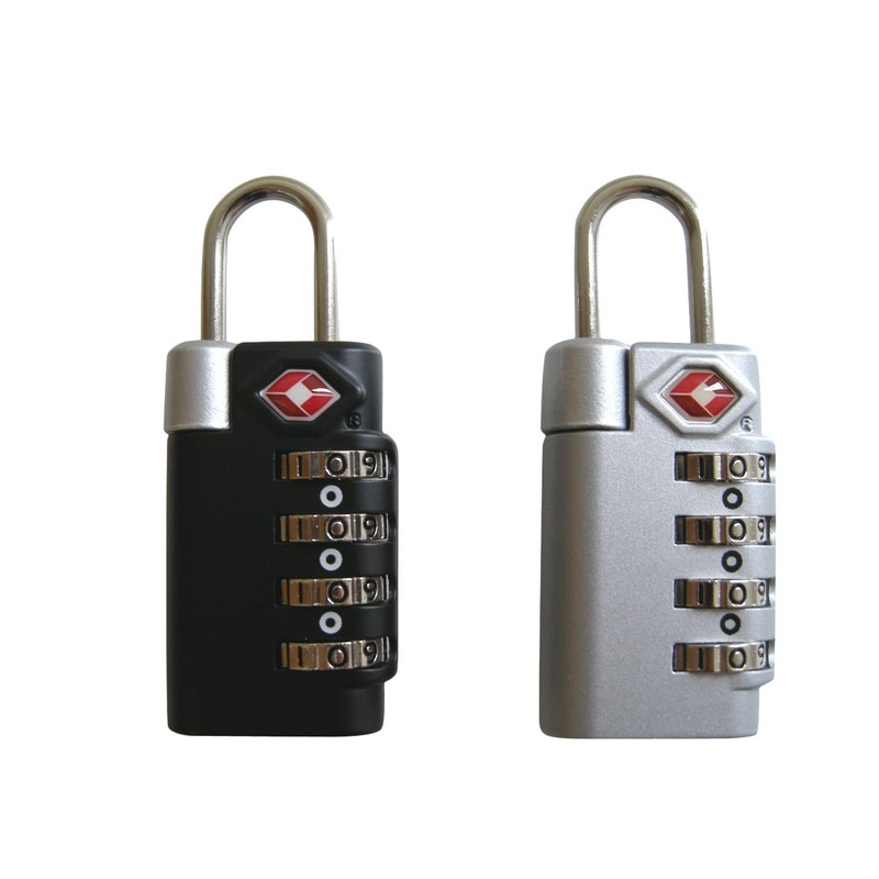 TSA Combination Padlock 4 Row Black 223504