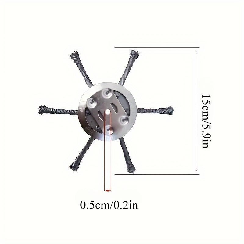 Steel Wire Wheel Grass Trimmer Head, Lightweight Lawn Mower Attachment,