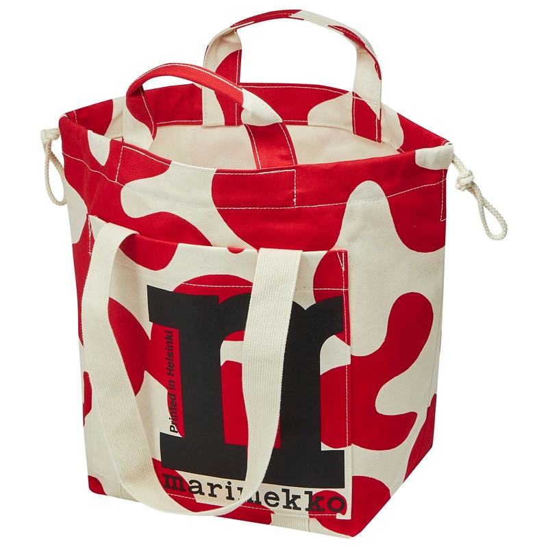 Marimekko 091974 830 Mono City Tote Bag, Red, White
