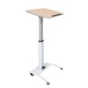 Classroom Basics LX-PNADJ-LW Pneumatic Adjustable-Height Lectern/Mobile Standing Desk - Light