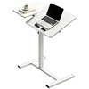 Saifu Adjustable Overbed Table, 23.6"x15.8", Height 25"-38.6", White