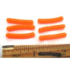 ALL AMERICAN Tournament Quality Soft Plastic Baits 50ct ORANGE 1" TROUT WORMS Crappie Fishing Baits Panfish Lures Panfish Bream